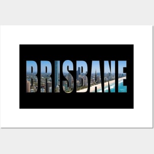 Brisbane City Skyline Silhouette Posters and Art